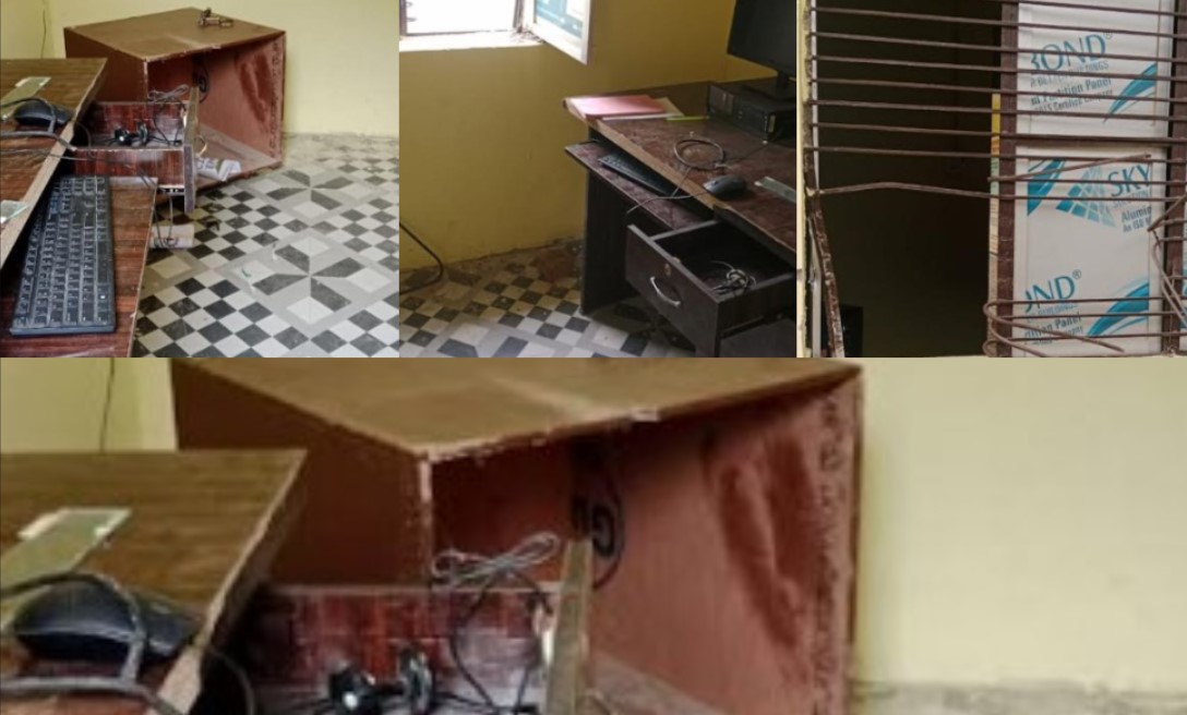 Photo of बेखौफ चोर पंचायत भवन से उठा ले गए लाखो रुपए का कीमती सामान