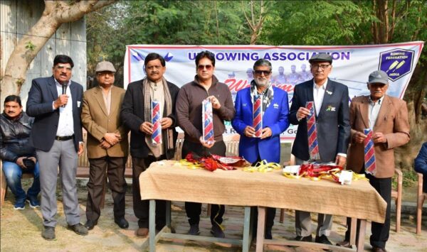 Photo of गोमती की लहरों पर निकली भगवान श्रीराम की शोभयात्रा, यूपी रोइंग एसोसिएशन की टाई का भी अनावरण