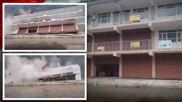 Photo of Video : 7 सेकंड में पार्वती नदी में समा गई 4 मंजिला बिल्डिंग