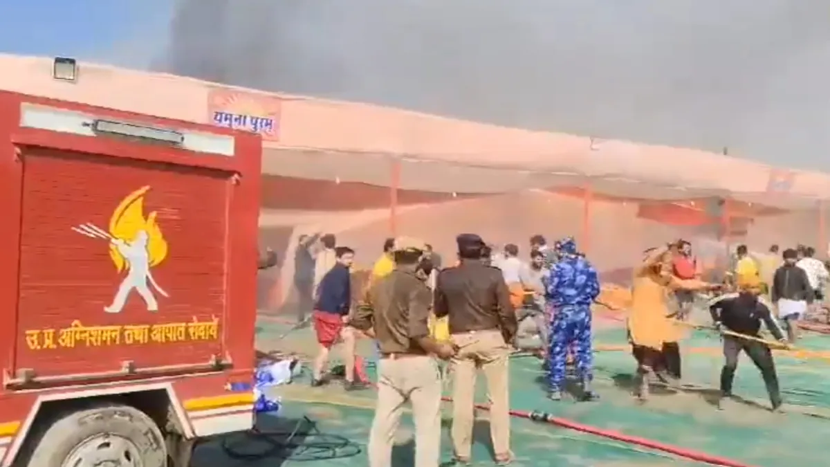 Photo of महाकुंभ मेला क्षेत्र के सेक्टर-18 में फिर लगी आग