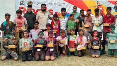 Photo of रंगों में घुली खेल भावना, आरएसजी स्टेडियम में उत्साह से मना होली उत्सव