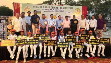 Photo of कानपुर: 14वीं जे.एन.टी. अंडर-12 क्रिकेट लीग का रंगारंग आगाज, पूर्व रणजी खिलाड़ी अंकित राजपूत ने बढ़ाया बच्चों का हौसला