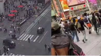 Photo of न्यूयॉर्क के टाइम्स स्क्वायर में फायरिंग से मची अफरा-तफरी, वीडियो आया सामने