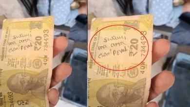 Photo of मंदिर की हुंडी में मिली अनोखी प्रार्थना, 20 रुपये के नोट पर लिखी ऐसी बात कि हर कोई रह गया हैरान