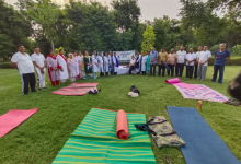 Photo of International Yoga Day 2026: लखनऊ की देववन नक्षत्र वाटिका में मना योग दिवस; ‘ट्री मैन’ मुकेशानंद और सैकड़ों नागरिकों ने किया योगाभ्यास
