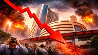 Photo of Share Market Crash: ईरान-अमेरिका तनाव से शेयर बाजार में हाहाकार, सेंसेक्स 1900 अंक टूटा